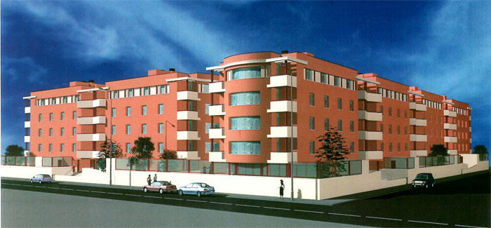 Edificio de 53 viviendas de protección oficial en el PERI-4. Parcela PR2. Leganés.
